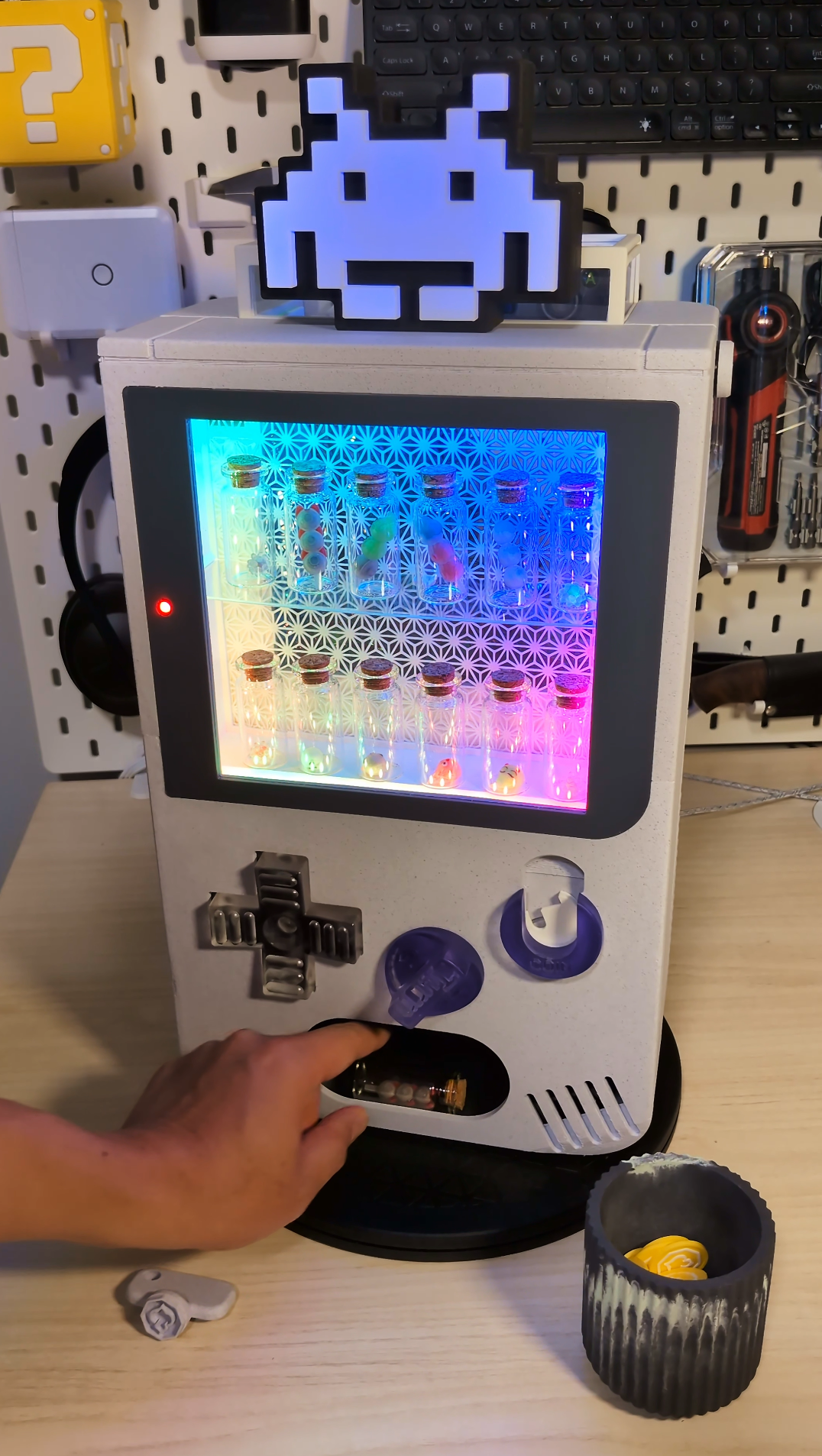 Custom Gameboy Inspired Gacha Vending Machine