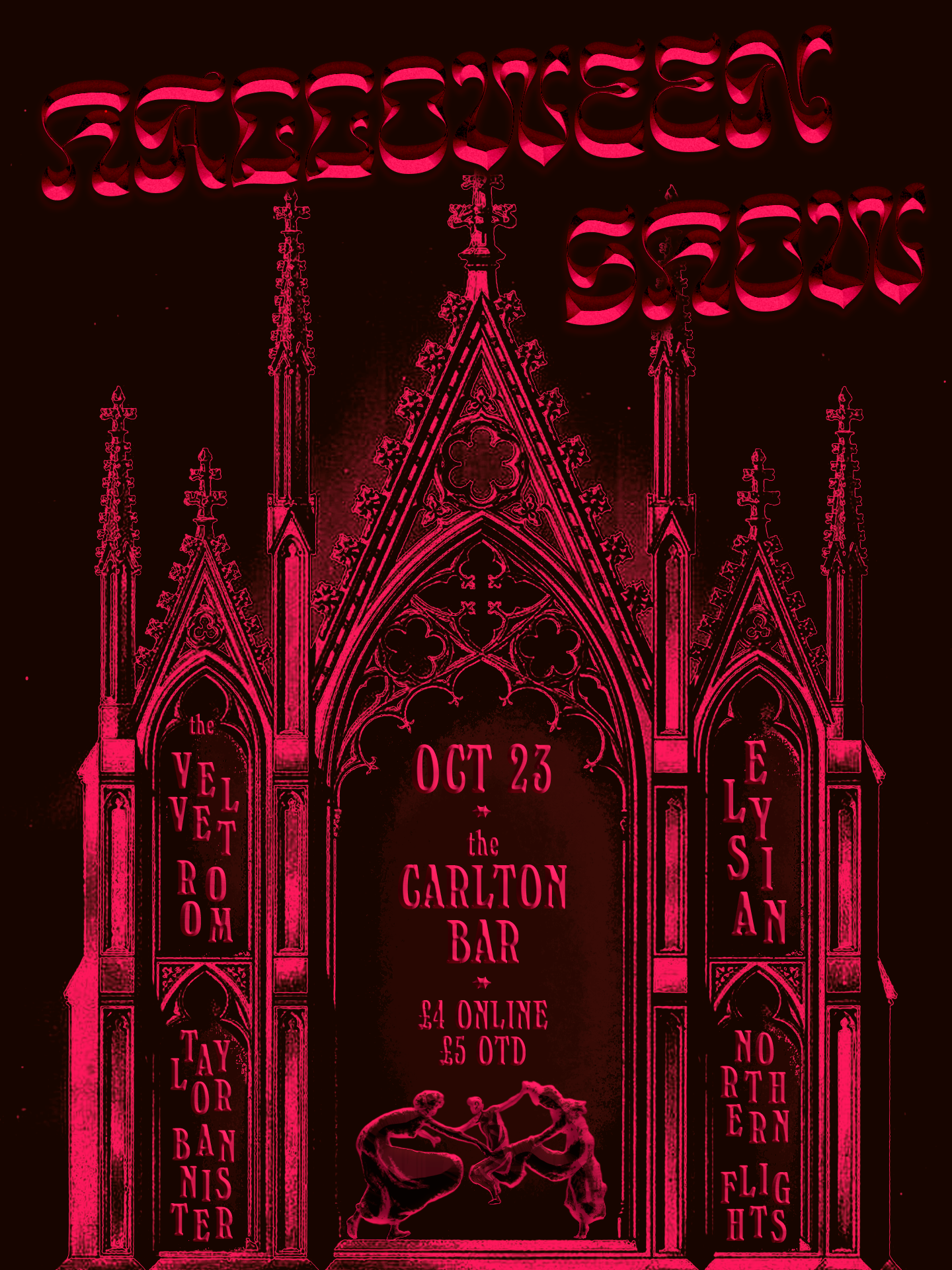 gig poster for a friend's halloween show